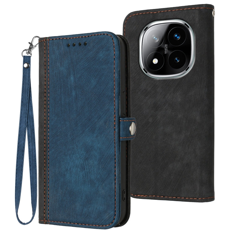 Side Buckle Double Fold Hand Strap Leather Phone Case, For Redmi Note 14 5G, For Redmi Note 14 Pro+ 5G, For Redmi Note 14 Pro 5G, For Redmi 13 4G, For Redmi Turbo 3 / Poco F6, For Redmi Note 13R Pro / X6 Neo, For Redmi Note 12 Turbo / Poco F5