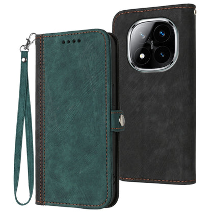 Side Buckle Double Fold Hand Strap Leather Phone Case, For Redmi Note 14 5G, For Redmi Note 14 Pro+ 5G, For Redmi Note 14 Pro 5G, For Redmi 13 4G, For Redmi Turbo 3 / Poco F6, For Redmi Note 13R Pro / X6 Neo, For Redmi Note 12 Turbo / Poco F5