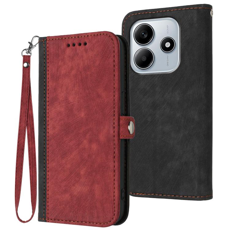 Side Buckle Double Fold Hand Strap Leather Phone Case, For Redmi A7 Pro 171mm / Poco C85x 5G, For Redmi Turbo 5 Max / Poco X8 Pro Max, For Redmi Turbo 5 5G / Poco X8 Pro 5G, For Redmi Note 15 4G / 5G 164mm / Poco M8 5G                                  ...