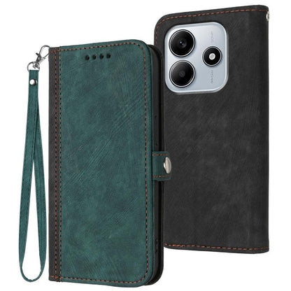 Side Buckle Double Fold Hand Strap Leather Phone Case, For Redmi A7 Pro 171mm / Poco C85x 5G, For Redmi Turbo 5 Max / Poco X8 Pro Max, For Redmi Turbo 5 5G / Poco X8 Pro 5G, For Redmi Note 15 4G / 5G 164mm / Poco M8 5G                                  ...