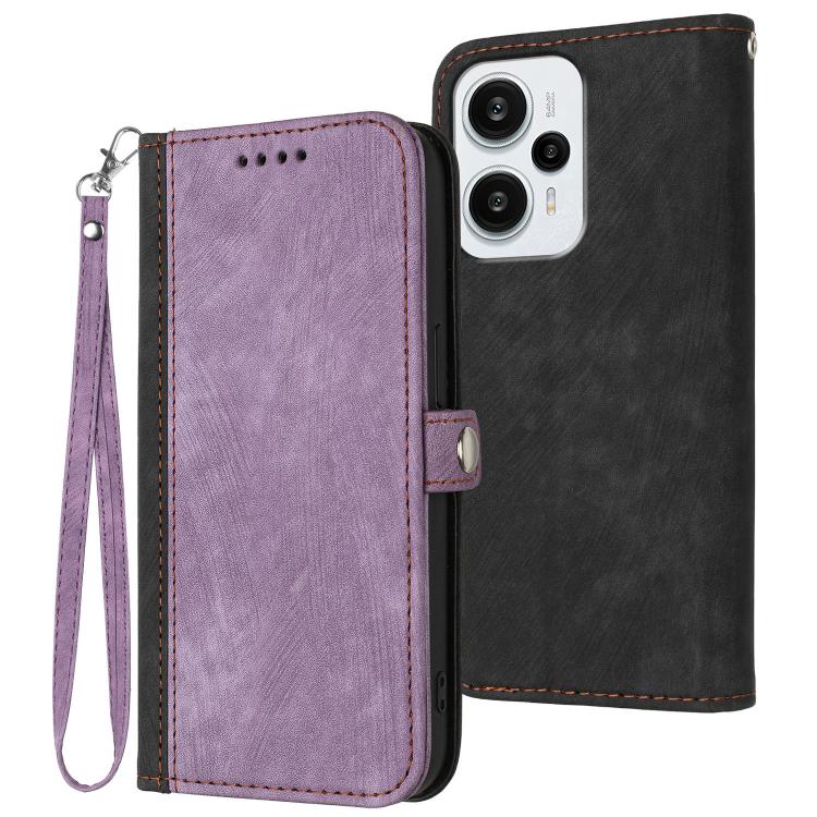 Side Buckle Double Fold Hand Strap Leather Phone Case, For Redmi Note 14 5G, For Redmi Note 14 Pro+ 5G, For Redmi Note 14 Pro 5G, For Redmi 13 4G, For Redmi Turbo 3 / Poco F6, For Redmi Note 13R Pro / X6 Neo, For Redmi Note 12 Turbo / Poco F5