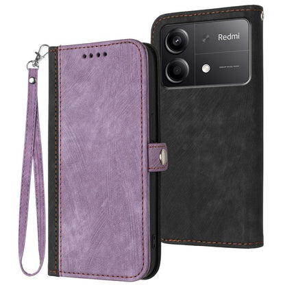 Side Buckle Double Fold Hand Strap Leather Phone Case, For Redmi Note 14 5G, For Redmi Note 14 Pro+ 5G, For Redmi Note 14 Pro 5G, For Redmi 13 4G, For Redmi Turbo 3 / Poco F6, For Redmi Note 13R Pro / X6 Neo, For Redmi Note 12 Turbo / Poco F5