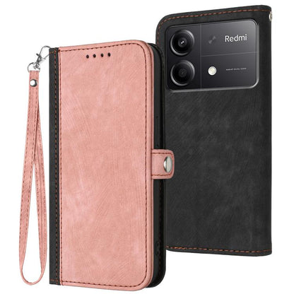Side Buckle Double Fold Hand Strap Leather Phone Case, For Redmi Note 14 5G, For Redmi Note 14 Pro+ 5G, For Redmi Note 14 Pro 5G, For Redmi 13 4G, For Redmi Turbo 3 / Poco F6, For Redmi Note 13R Pro / X6 Neo, For Redmi Note 12 Turbo / Poco F5