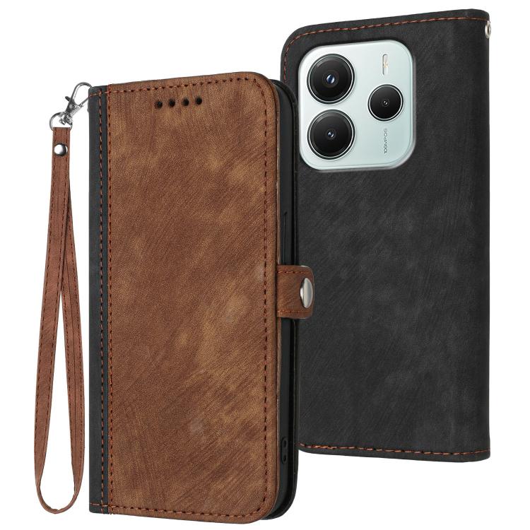 Side Buckle Double Fold Hand Strap Leather Phone Case, For Redmi A7 Pro 171mm / Poco C85x 5G, For Redmi Turbo 5 Max / Poco X8 Pro Max, For Redmi Turbo 5 5G / Poco X8 Pro 5G, For Redmi Note 15 4G / 5G 164mm / Poco M8 5G                                  ...