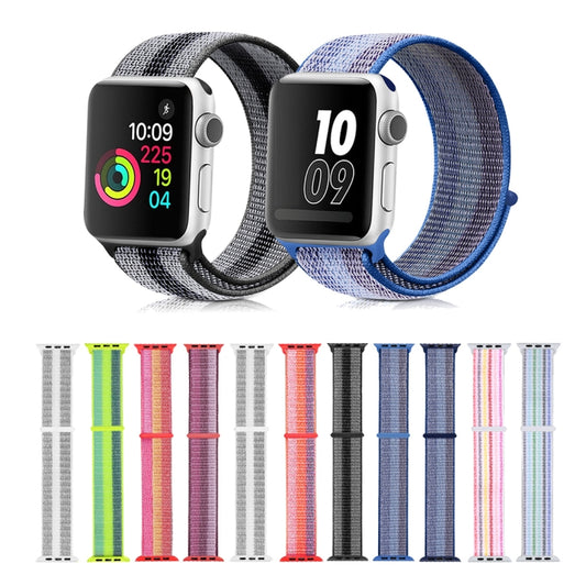 Nylon Loop Watchband, For Apple Watch Series 8&7 41mm / SE 2&6&SE&5&4 40mm / 3&2&1 38mm, For Apple Watch Ultra 49mm / Series 8&7 45mm / SE 2&6&SE&5&4 44mm / 3&2&1 42mm, For Apple Watch Series 7 41mm / 6 & SE & 5 & 4 40mm / 3 & 2 & 1 38mm���������������...