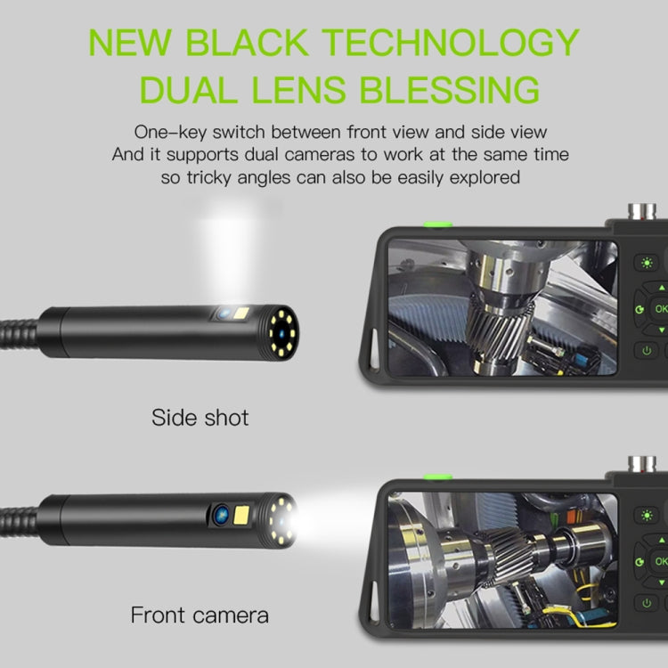 T22 4.5 inch IPS Color Screen 7.9mm Triple Camera Hard Cable Industrial Endoscope, 1m, 2m, 3.5m, 5m, 10m