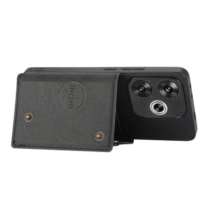 Double Buckle Card Slots Magnetic Phone Case, For Redmi Turbo 3