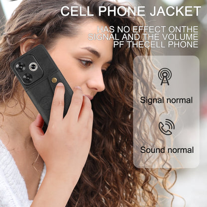 Double Buckle Card Slots Magnetic Phone Case, For Redmi Turbo 3