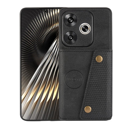 Double Buckle Card Slots Magnetic Phone Case, For Redmi 14C 4G, For Redmi Turbo 3