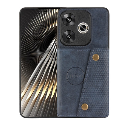 Double Buckle Card Slots Magnetic Phone Case, For Redmi 14C 4G, For Redmi Turbo 3