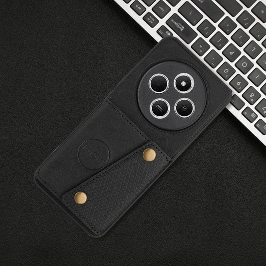 Double Buckle Card Slots Magnetic Phone Case, For Redmi 14C 4G, For Redmi Turbo 3