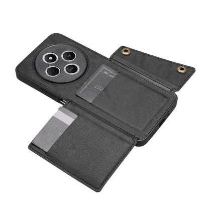 Double Buckle Card Slots Magnetic Phone Case, For Redmi 14C 4G, For Redmi Turbo 3