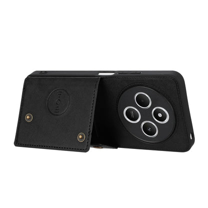Double Buckle Card Slots Magnetic Phone Case, For Redmi 14C 4G, For Redmi Turbo 3