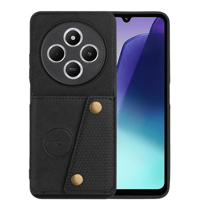 Double Buckle Card Slots Magnetic Phone Case, For Redmi 14C 4G, For Redmi Turbo 3