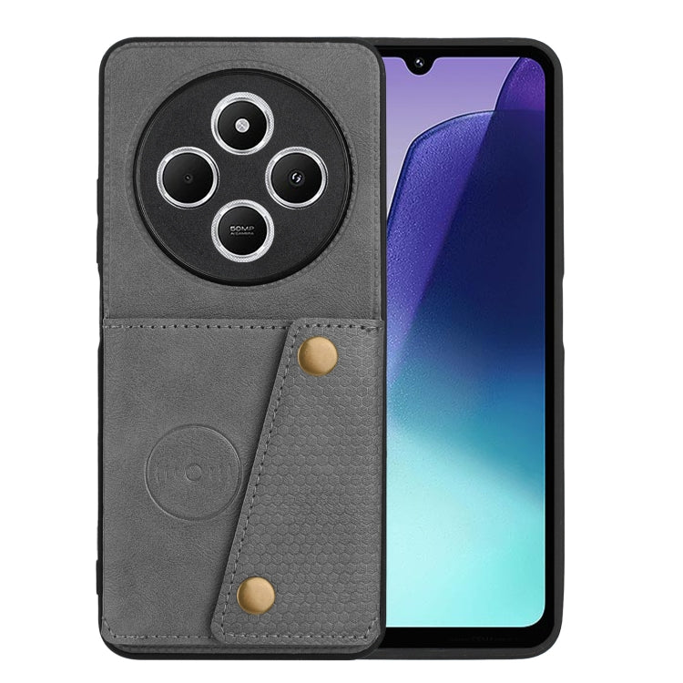 Double Buckle Card Slots Magnetic Phone Case, For Redmi 14C 4G, For Redmi Turbo 3