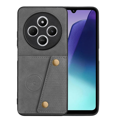 Double Buckle Card Slots Magnetic Phone Case, For Redmi 14C 4G, For Redmi Turbo 3