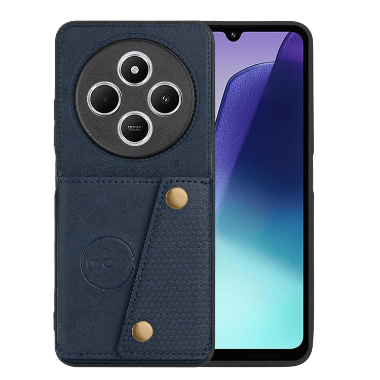 Double Buckle Card Slots Magnetic Phone Case, For Redmi 14C 4G, For Redmi Turbo 3