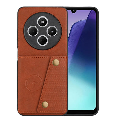 Double Buckle Card Slots Magnetic Phone Case, For Redmi 14C 4G, For Redmi Turbo 3