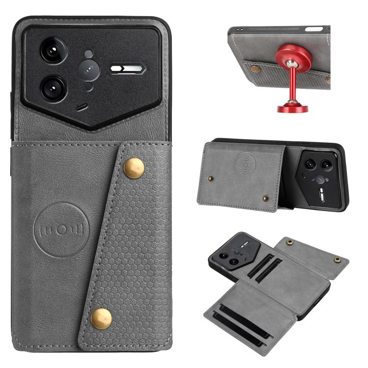 Double Buckle Card Slots Magnetic Phone Case, For Redmi 15a 5G Global, For Redmi K90 Pro Max/Poco F8 Ultra, For Redmi K90/Poco F8 Pro, For Redmi K90 Pro Max Champion Edition, For Redmi 15C 5G / 4G EU 173mm, For Redmi 15 5G Global / 4G SEA 169mm        ...