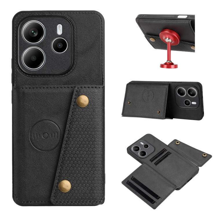 Double Buckle Card Slots Magnetic Phone Case, For Redmi 15a 5G Global, For Redmi K90 Pro Max/Poco F8 Ultra, For Redmi K90/Poco F8 Pro, For Redmi K90 Pro Max Champion Edition, For Redmi 15C 5G / 4G EU 173mm, For Redmi 15 5G Global / 4G SEA 169mm        ...