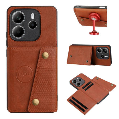 Double Buckle Card Slots Magnetic Phone Case, For Redmi 15a 5G Global, For Redmi K90 Pro Max/Poco F8 Ultra, For Redmi K90/Poco F8 Pro, For Redmi K90 Pro Max Champion Edition, For Redmi 15C 5G / 4G EU 173mm, For Redmi 15 5G Global / 4G SEA 169mm        ...
