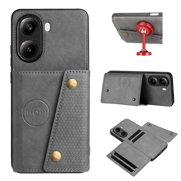 Double Buckle Card Slots Magnetic Phone Case, For Redmi 15a 5G Global, For Redmi K90 Pro Max/Poco F8 Ultra, For Redmi K90/Poco F8 Pro, For Redmi K90 Pro Max Champion Edition, For Redmi 15C 5G / 4G EU 173mm, For Redmi 15 5G Global / 4G SEA 169mm        ...