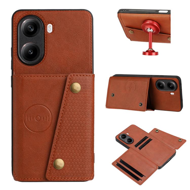 Double Buckle Card Slots Magnetic Phone Case, For Redmi 15a 5G Global, For Redmi K90 Pro Max/Poco F8 Ultra, For Redmi K90/Poco F8 Pro, For Redmi K90 Pro Max Champion Edition, For Redmi 15C 5G / 4G EU 173mm, For Redmi 15 5G Global / 4G SEA 169mm        ...