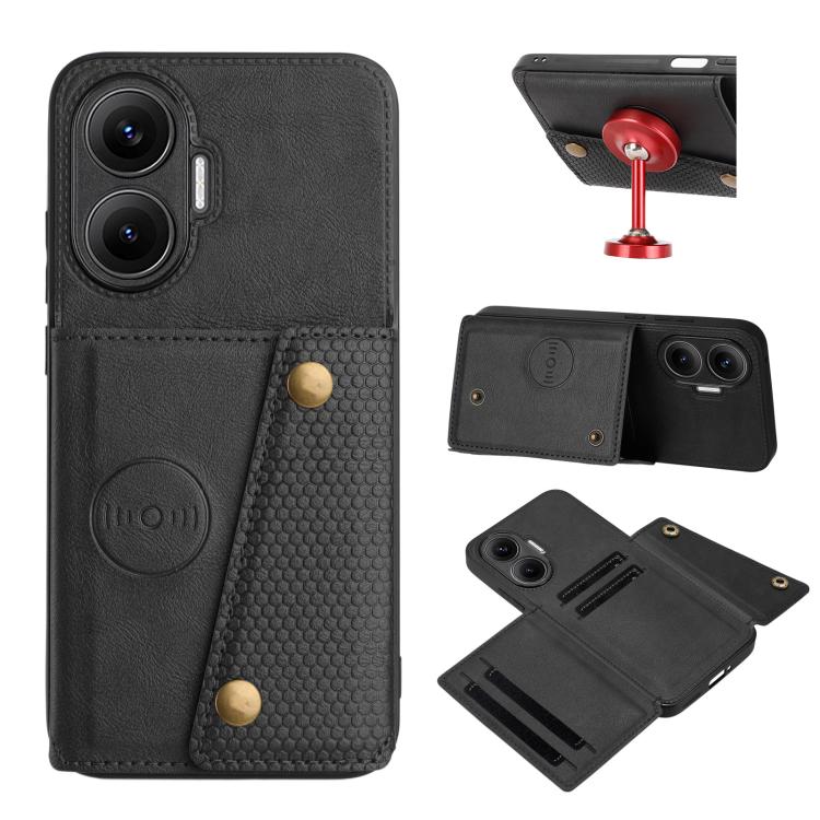 Double Buckle Card Slots Magnetic Phone Case, For Redmi 15a 5G Global, For Redmi K90 Pro Max/Poco F8 Ultra, For Redmi K90/Poco F8 Pro, For Redmi K90 Pro Max Champion Edition, For Redmi 15C 5G / 4G EU 173mm, For Redmi 15 5G Global / 4G SEA 169mm        ...