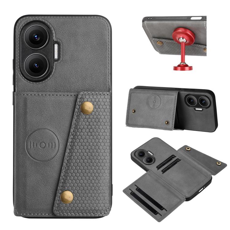 Double Buckle Card Slots Magnetic Phone Case, For Redmi 15a 5G Global, For Redmi K90 Pro Max/Poco F8 Ultra, For Redmi K90/Poco F8 Pro, For Redmi K90 Pro Max Champion Edition, For Redmi 15C 5G / 4G EU 173mm, For Redmi 15 5G Global / 4G SEA 169mm        ...