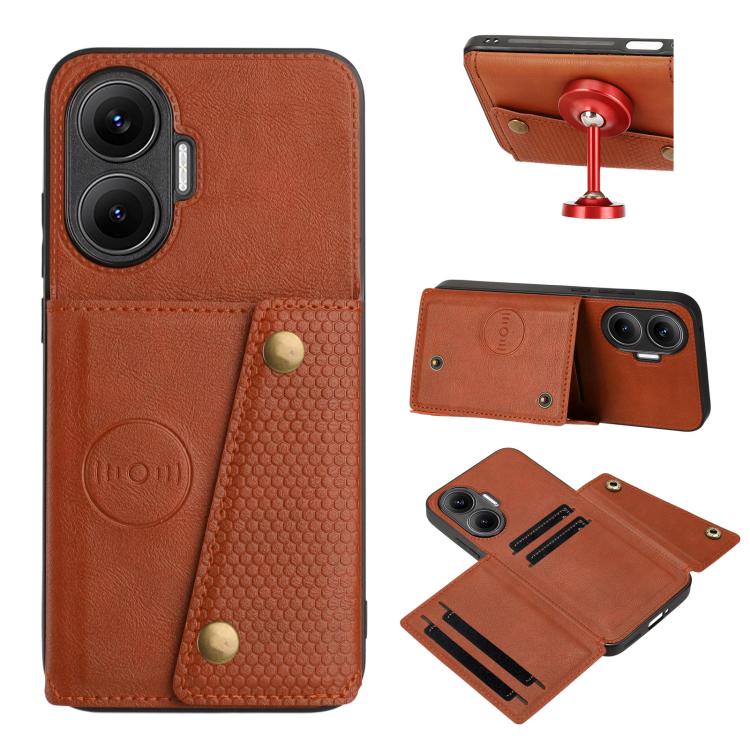 Double Buckle Card Slots Magnetic Phone Case, For Redmi 15a 5G Global, For Redmi K90 Pro Max/Poco F8 Ultra, For Redmi K90/Poco F8 Pro, For Redmi K90 Pro Max Champion Edition, For Redmi 15C 5G / 4G EU 173mm, For Redmi 15 5G Global / 4G SEA 169mm        ...