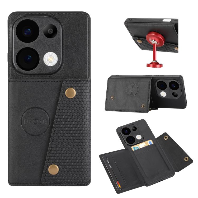 Double Buckle Card Slots Magnetic Phone Case, For Redmi 15a 5G Global, For Redmi K90 Pro Max/Poco F8 Ultra, For Redmi K90/Poco F8 Pro, For Redmi K90 Pro Max Champion Edition, For Redmi 15C 5G / 4G EU 173mm, For Redmi 15 5G Global / 4G SEA 169mm        ...