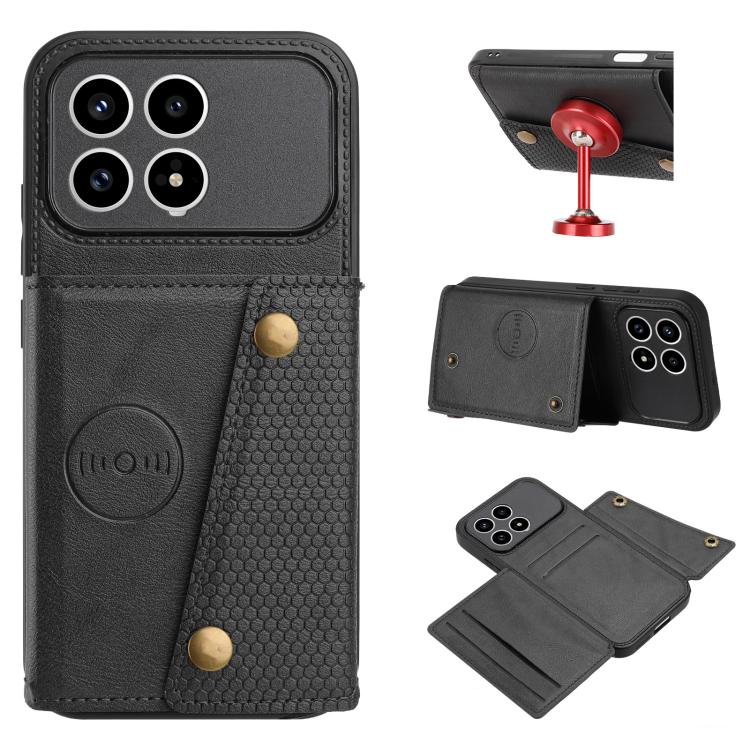 Double Buckle Card Slots Magnetic Phone Case, For Redmi Note 17 4G / 5G Global 171mm, For Redmi 15a 5G Global, For Redmi K90 Pro Max/Poco F8 Ultra, For Redmi K90/Poco F8 Pro, For Redmi K90 Pro Max Champion Edition, For Redmi 15C 5G / 4G EU 173mm       ...