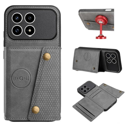 Double Buckle Card Slots Magnetic Phone Case, For Redmi Note 17 4G / 5G Global 171mm, For Redmi 15a 5G Global, For Redmi K90 Pro Max/Poco F8 Ultra, For Redmi K90/Poco F8 Pro, For Redmi K90 Pro Max Champion Edition, For Redmi 15C 5G / 4G EU 173mm       ...
