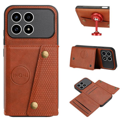 Double Buckle Card Slots Magnetic Phone Case, For Redmi 15a 5G Global, For Redmi K90 Pro Max/Poco F8 Ultra, For Redmi K90/Poco F8 Pro, For Redmi K90 Pro Max Champion Edition, For Redmi 15C 5G / 4G EU 173mm, For Redmi 15 5G Global / 4G SEA 169mm        ...