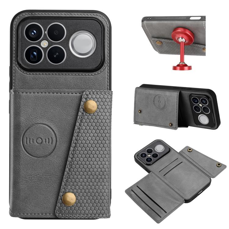 Double Buckle Card Slots Magnetic Phone Case, For Redmi Note 17 4G / 5G Global 171mm, For Redmi 15a 5G Global, For Redmi K90 Pro Max/Poco F8 Ultra, For Redmi K90/Poco F8 Pro, For Redmi K90 Pro Max Champion Edition, For Redmi 15C 5G / 4G EU 173mm       ...