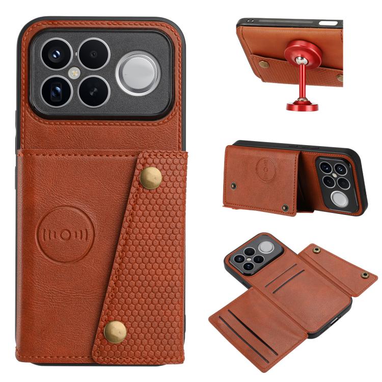 Double Buckle Card Slots Magnetic Phone Case, For Redmi Note 17 4G / 5G Global 171mm, For Redmi 15a 5G Global, For Redmi K90 Pro Max/Poco F8 Ultra, For Redmi K90/Poco F8 Pro, For Redmi K90 Pro Max Champion Edition, For Redmi 15C 5G / 4G EU 173mm       ...