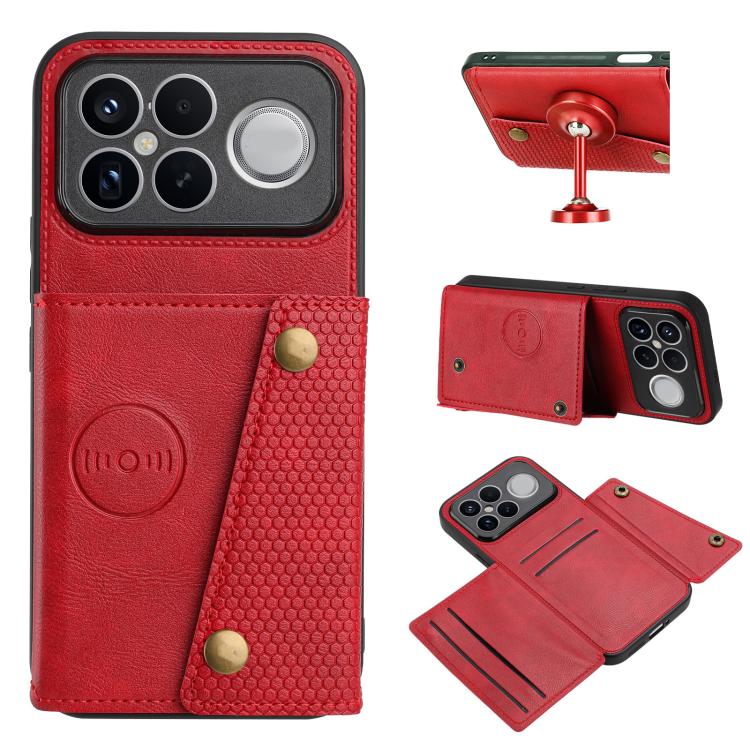 Double Buckle Card Slots Magnetic Phone Case, For Redmi Note 17 4G / 5G Global 171mm, For Redmi 15a 5G Global, For Redmi K90 Pro Max/Poco F8 Ultra, For Redmi K90/Poco F8 Pro, For Redmi K90 Pro Max Champion Edition, For Redmi 15C 5G / 4G EU 173mm       ...