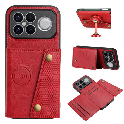 Double Buckle Card Slots Magnetic Phone Case, For Redmi Note 17 4G / 5G Global 171mm, For Redmi 15a 5G Global, For Redmi K90 Pro Max/Poco F8 Ultra, For Redmi K90/Poco F8 Pro, For Redmi K90 Pro Max Champion Edition, For Redmi 15C 5G / 4G EU 173mm       ...