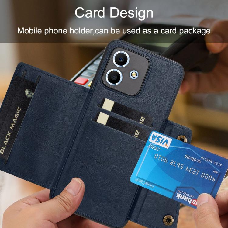 Double Buckle Card Slots Magnetic Phone Case, For Redmi Note 17 4G / 5G Global 171mm, For Redmi 15a 5G Global, For Redmi K90 Pro Max/Poco F8 Ultra, For Redmi K90/Poco F8 Pro, For Redmi K90 Pro Max Champion Edition, For Redmi 15C 5G / 4G EU 173mm       ...