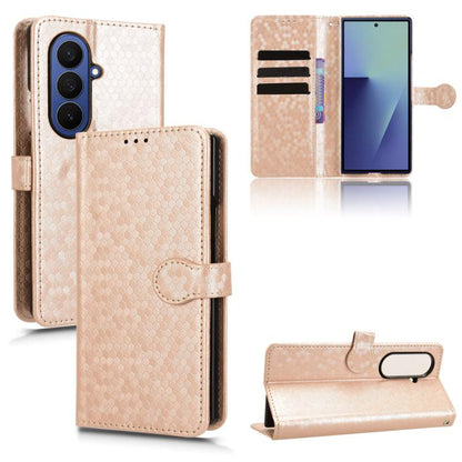 Honeycomb Dot Texture Leather Phone Case, For Samsung Galaxy Z Flip7 FE / Z Flip6 5G, For Samsung Galaxy Z Fold7 5G, For Samsung Galaxy Z Flip7 5G, For Samsung Galaxy Z Fold6 5G