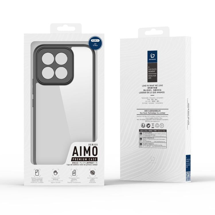 DUX DUCIS Aimo Series TPU + PC Frosted Feel Phone Case, For Xiaomi 17 Max 5G, For Xiaomi 17T Pro 5G, For Xiaomi 17T 5G, For Xiaomi Poco X8 Pro Max 5G, For Xiaomi Poco X8 Pro 5G, For Xiaomi 15T 5G, For Xiaomi 15 Ultra, For Xiaomi Poco X7 Pro