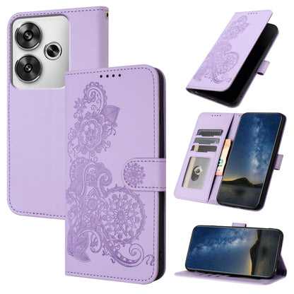 Datura Flower Embossed Flip Leather Phone Case, For Redmi Note 14 Pro 4G, For Redmi Note 14 4G 163.25mm, For Redmi Note 14 5G, For Redmi Note 14 Pro+ 5G, For Redmi Note 14 Pro 5G, For Redmi 13 4G, For Redmi Turbo 3 / Poco F6                            ...