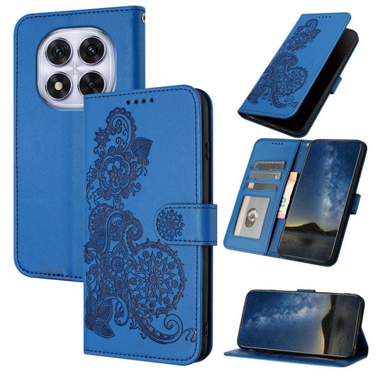Datura Flower Embossed Flip Leather Phone Case, For Redmi Note 14 Pro 4G, For Redmi Note 14 4G 163.25mm, For Redmi Note 14 5G, For Redmi Note 14 Pro+ 5G, For Redmi Note 14 Pro 5G, For Redmi 13 4G, For Redmi Turbo 3 / Poco F6                            ...