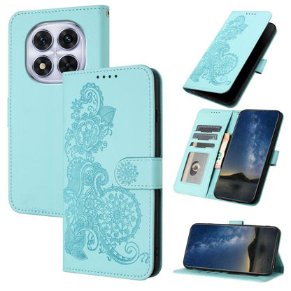Datura Flower Embossed Flip Leather Phone Case, For Redmi Note 14 Pro 4G, For Redmi Note 14 4G 163.25mm, For Redmi Note 14 5G, For Redmi Note 14 Pro+ 5G, For Redmi Note 14 Pro 5G, For Redmi 13 4G, For Redmi Turbo 3 / Poco F6                            ...