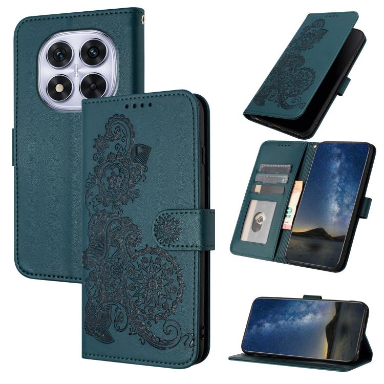 Datura Flower Embossed Flip Leather Phone Case, For Redmi Note 14 Pro 4G, For Redmi Note 14 4G 163.25mm, For Redmi Note 14 5G, For Redmi Note 14 Pro+ 5G, For Redmi Note 14 Pro 5G, For Redmi 13 4G, For Redmi Turbo 3 / Poco F6                            ...