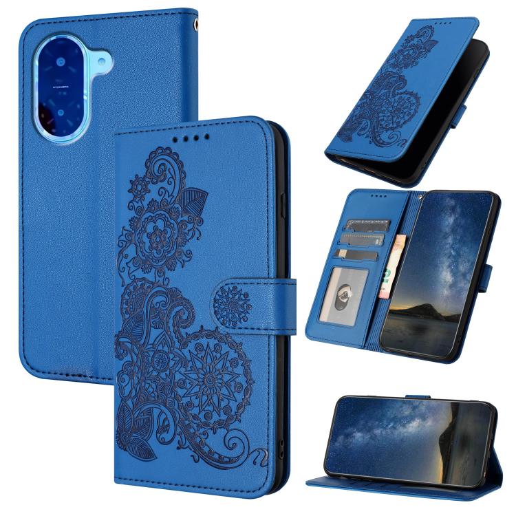 Datura Flower Embossed Flip Leather Phone Case, For Redmi A7 Pro 171mm / Poco C85x 5G, For Redmi Turbo 5 Max / Poco X8 Pro Max, For Redmi Turbo 5 5G / Poco X8 Pro 5G, For Redmi Note 15 4G / 5G 164mm / Poco M8 5G, For Redmi K90 Pro Max / Poco F8 Ultra 5...