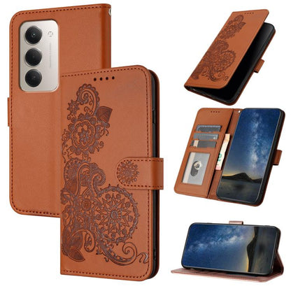 Datura Flower Embossed Flip Leather Phone Case, For Redmi A7 Pro 171mm / Poco C85x 5G, For Redmi Turbo 5 Max / Poco X8 Pro Max, For Redmi Turbo 5 5G / Poco X8 Pro 5G, For Redmi Note 15 4G / 5G 164mm / Poco M8 5G, For Redmi K90 Pro Max / Poco F8 Ultra 5...