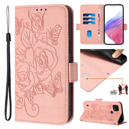 Embossed Rose RFID Anti-theft Leather Phone Case, For Realme 10 Pro+ 5G, For Realme 10 4G Global, For Realme C30 4G / Narzo 50i Prime / C30s, For Realme GT Neo 3T, For Realme 9 Pro+ 5G / 9 4G Global, For Realme Narzo 50 Pro 5G, For Realme GT Neo 3     ...