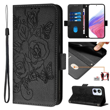 Embossed Rose RFID Anti-theft Leather Phone Case, For Realme 10 Pro+ 5G, For Realme 10 4G Global, For Realme C30 4G / Narzo 50i Prime / C30s, For Realme GT Neo 3T, For Realme 9 Pro+ 5G / 9 4G Global, For Realme Narzo 50 Pro 5G, For Realme GT Neo 3     ...