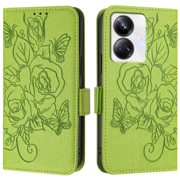 Embossed Rose RFID Anti-theft Leather Phone Case, For Realme 10 Pro+ 5G, For Realme 10 4G Global, For Realme C30 4G / Narzo 50i Prime / C30s, For Realme GT Neo 3T, For Realme 9 Pro+ 5G / 9 4G Global, For Realme Narzo 50 Pro 5G, For Realme GT Neo 3     ...